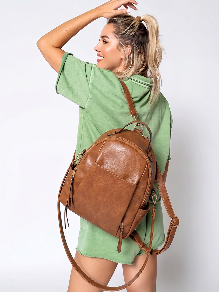 Lillia Vegan Convertible Backpack - Jen & Co. vegan handbag