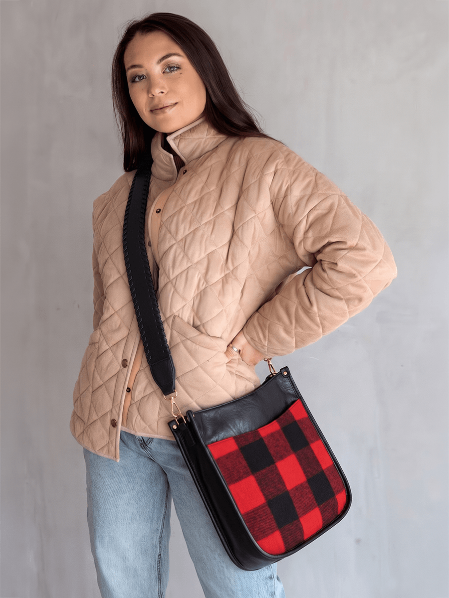 Chloe Vegan Plaid Crossbody