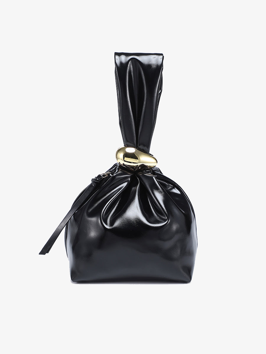 Selina Vegan Bucket Bag Black - Jen & Co. vegan handbag