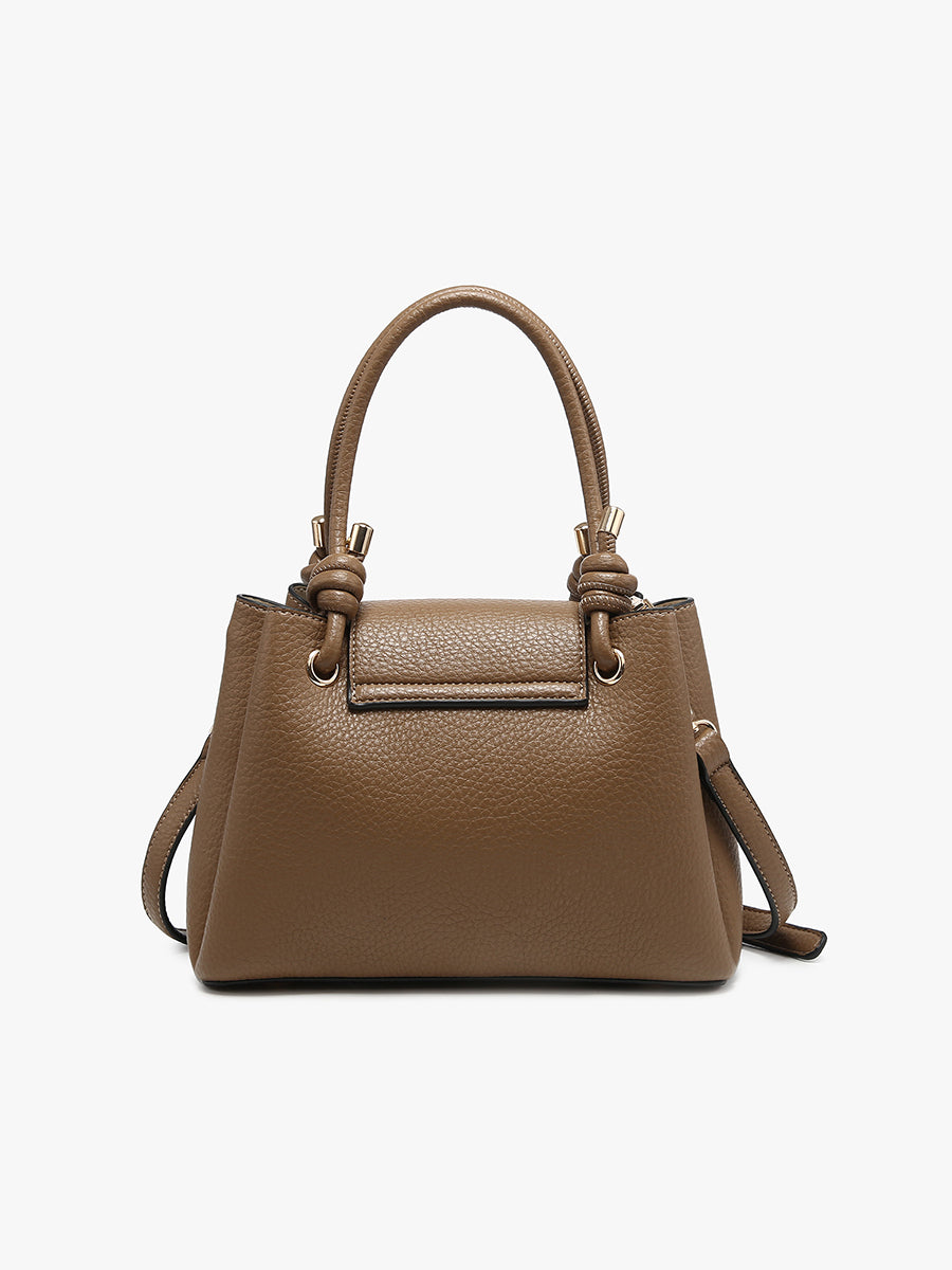 Zoey Vegan Triple Compartment Satchel - Jen & Co. vegan handbag