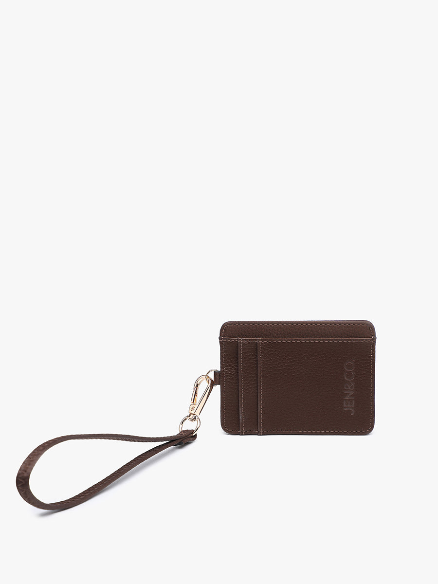 Hope Vegan Wristlet Wallet Rich Brown - Jen & Co. vegan handbag
