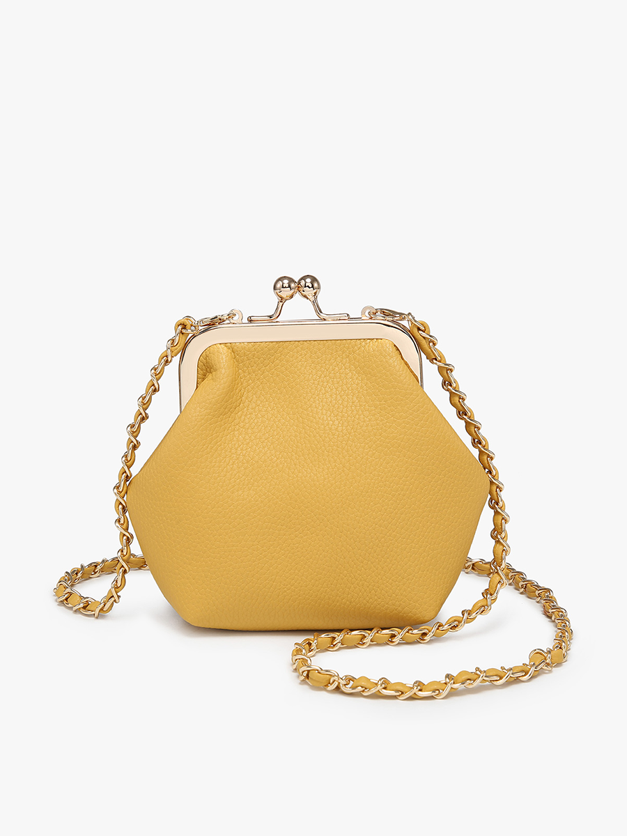 Cleo Coin Pouch Mustard - Jen & Co. vegan handbag