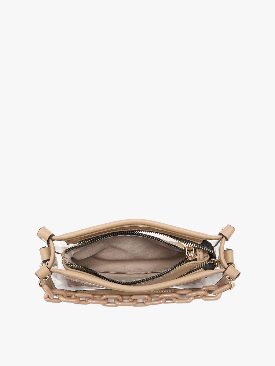 Jessica Vegan Clear Crossbody - Jen & Co. vegan handbag