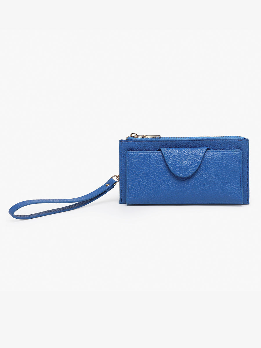 Kyla Vegan RFID Wallet Royal Blue - Jen & Co. vegan handbag