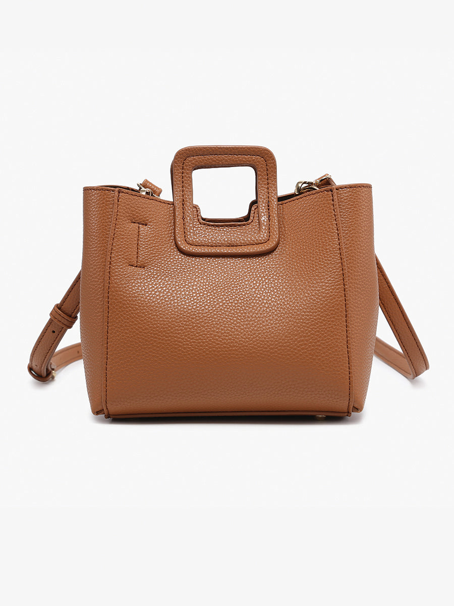 Janie Vegan Mini Satchel Camel - Jen & Co. vegan handbag