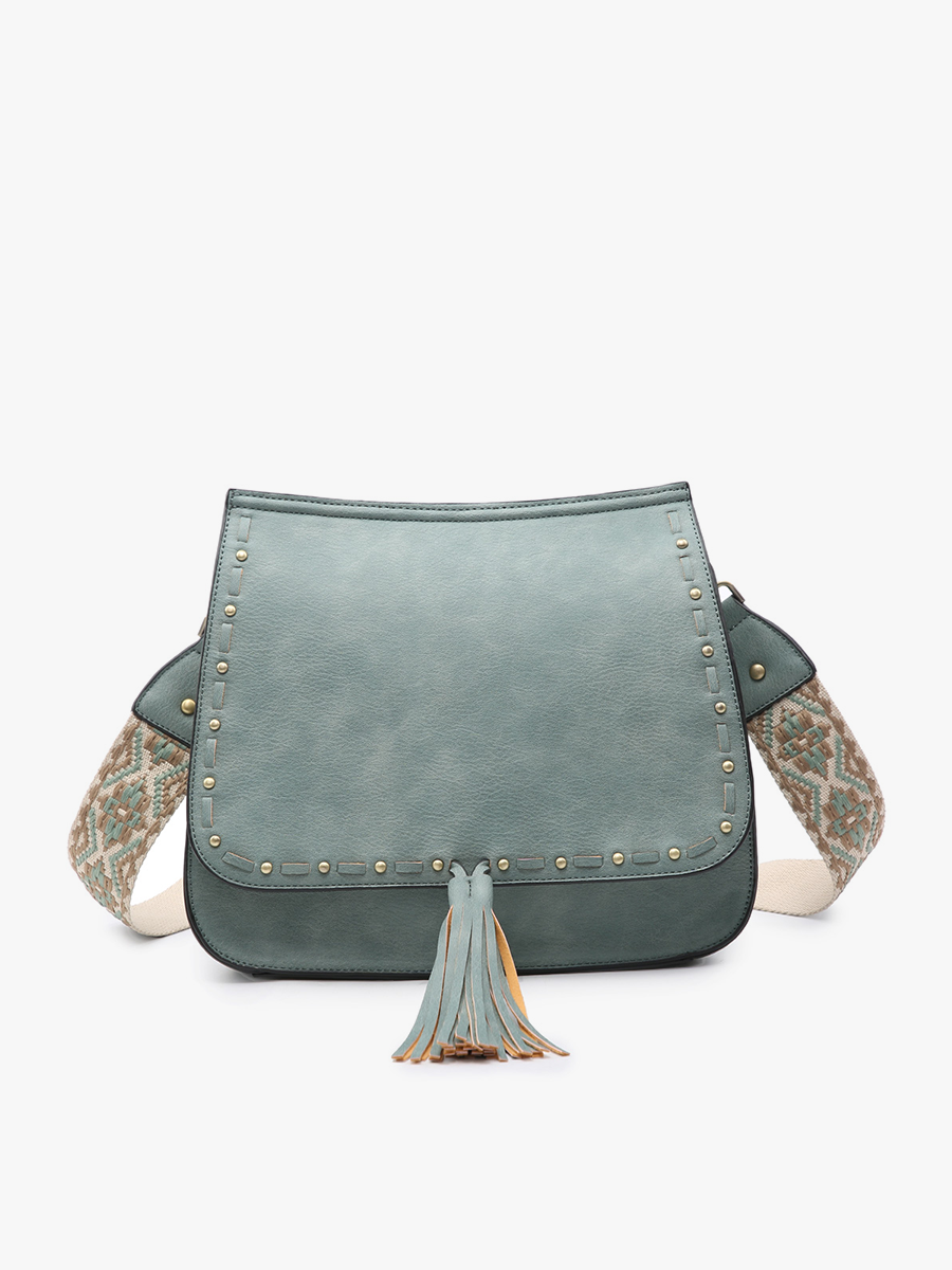 Bailey Vegan Crossbody Teal - Jen & Co. vegan handbag