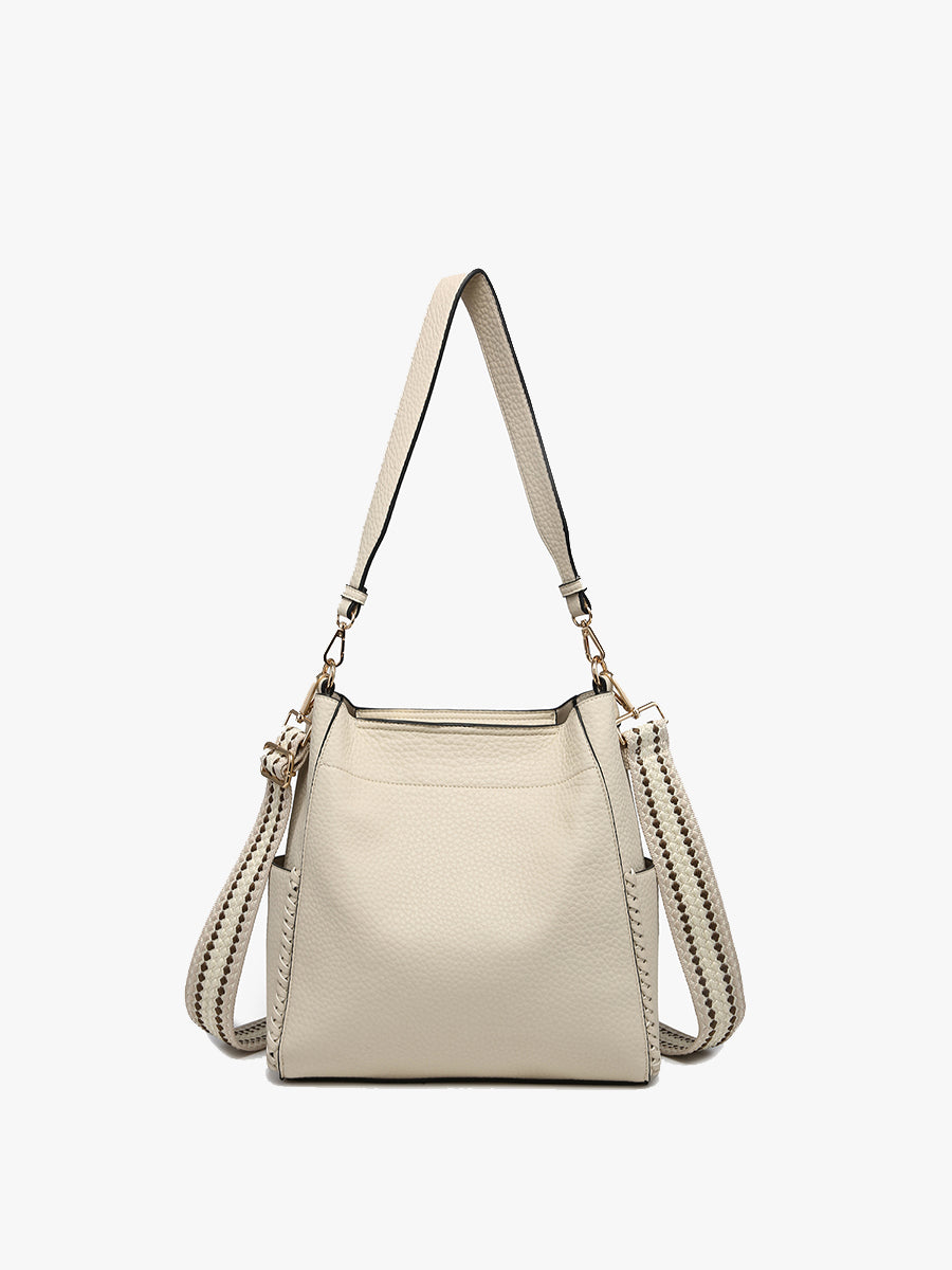 Penny Vegan Bucket Bag Cotton - Jen & Co. vegan handbag