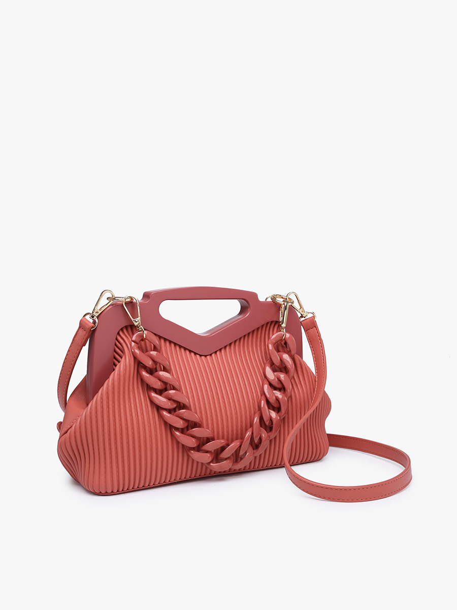 Remy Vegan Pleated Frame Bag - Jen & Co. vegan handbag