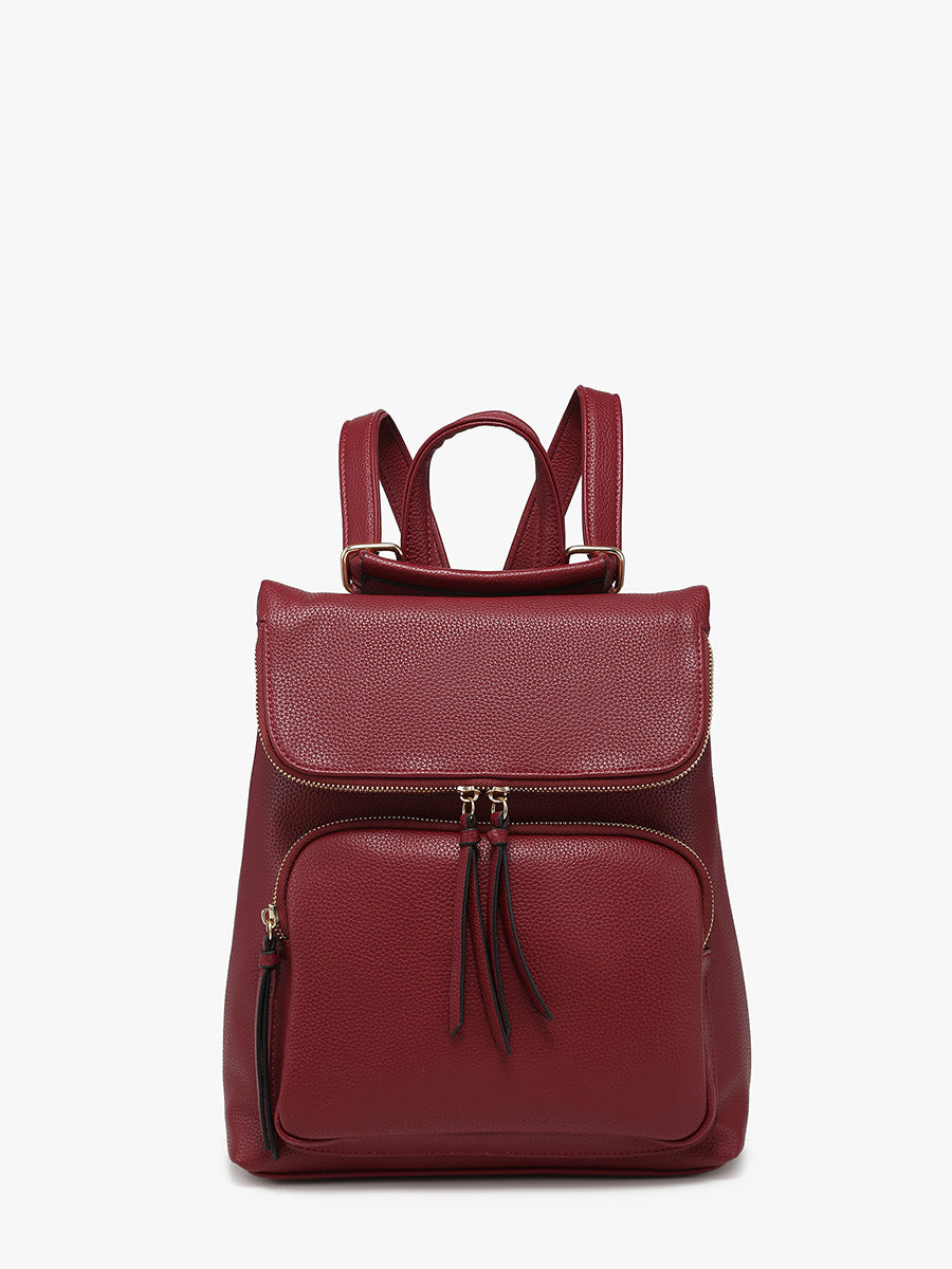 Everlee Vegan Backpack Wine - Jen & Co. vegan handbag
