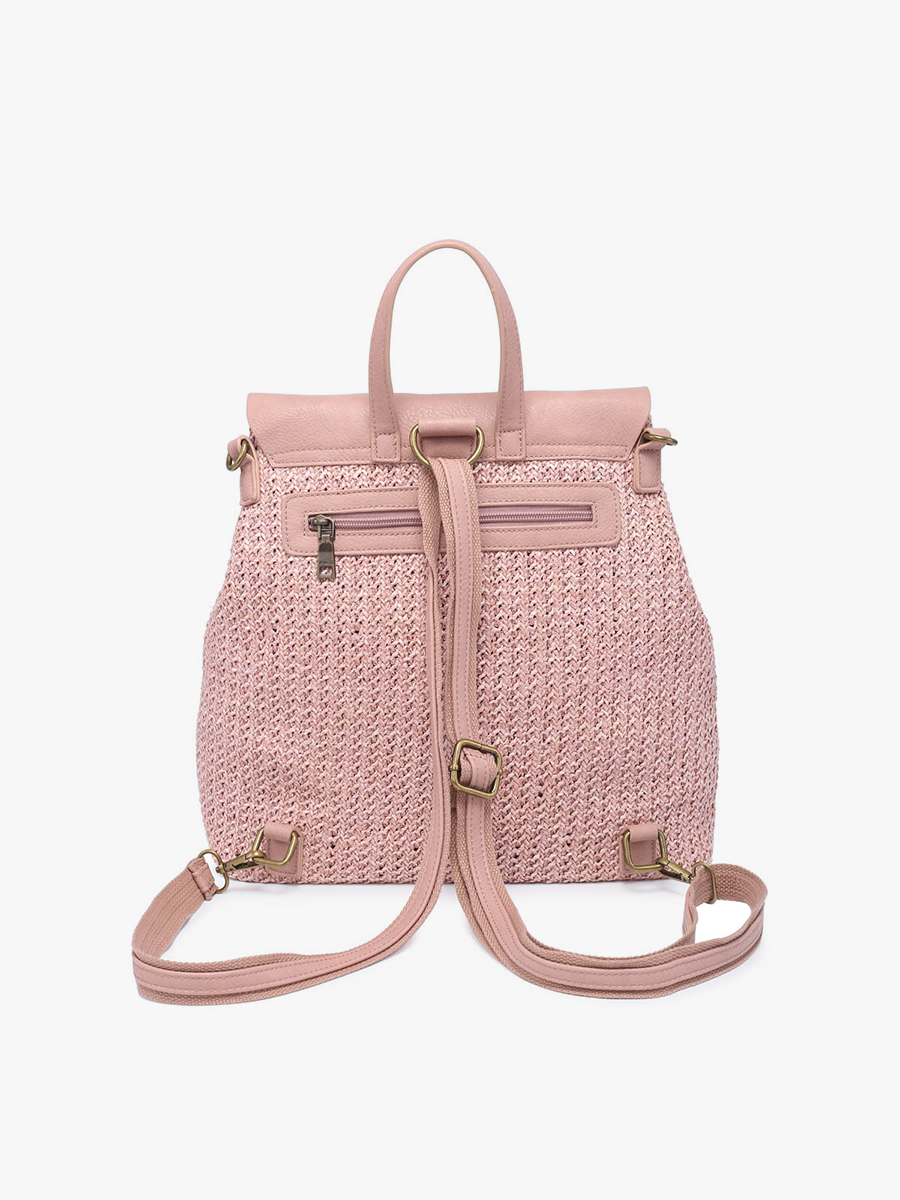 Faye Vegan Woven Backpack - Jen & Co. vegan handbag