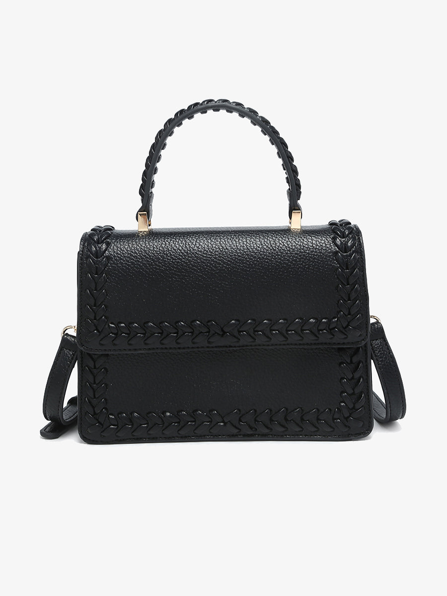 Lanier Vegan Crossbody Black - Jen & Co. vegan handbag