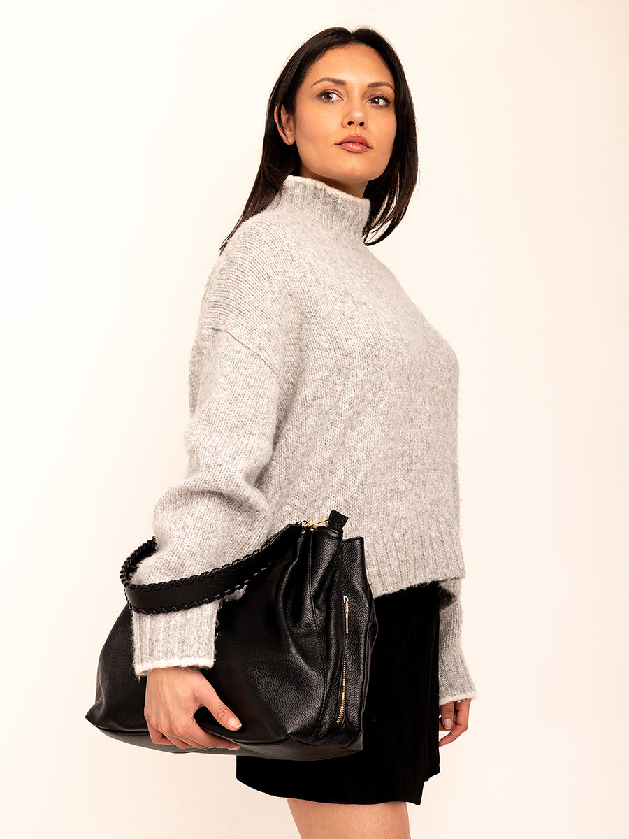 Grace Vegan Whipstitch Tote - Jen & Co. vegan handbag