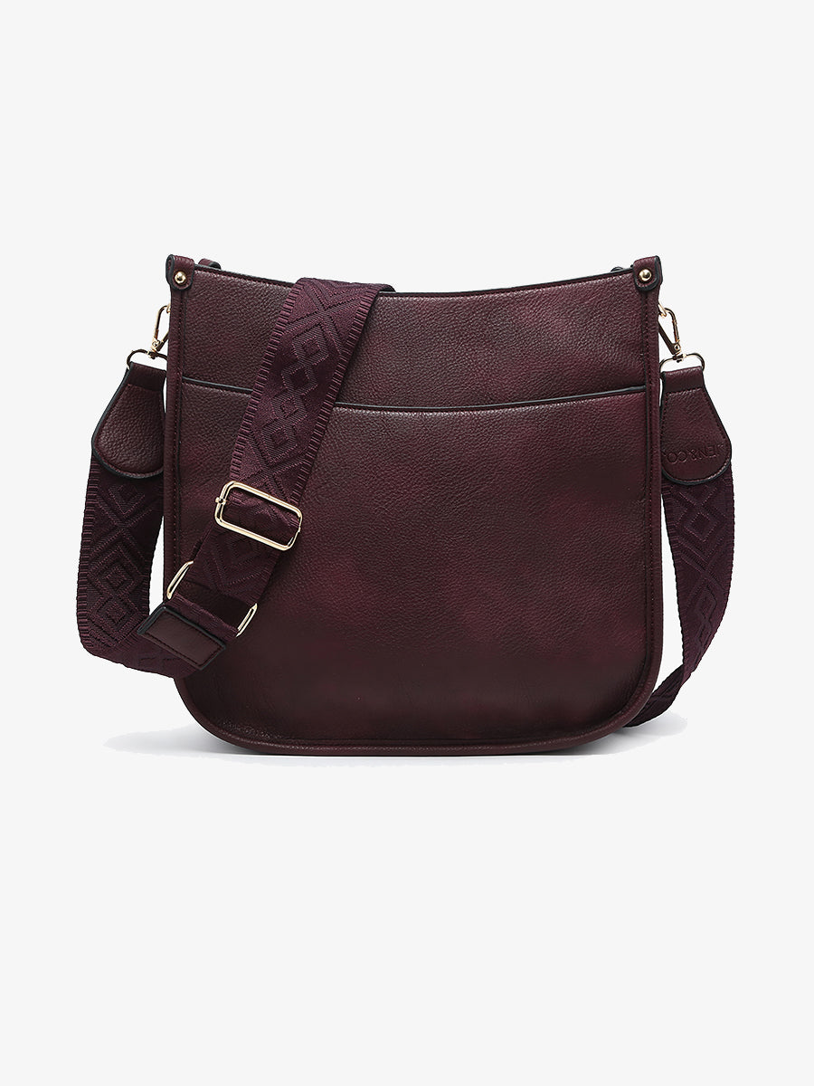Chloe Vegan Crossbody Cherry Lacquer - Jen & Co. vegan handbag