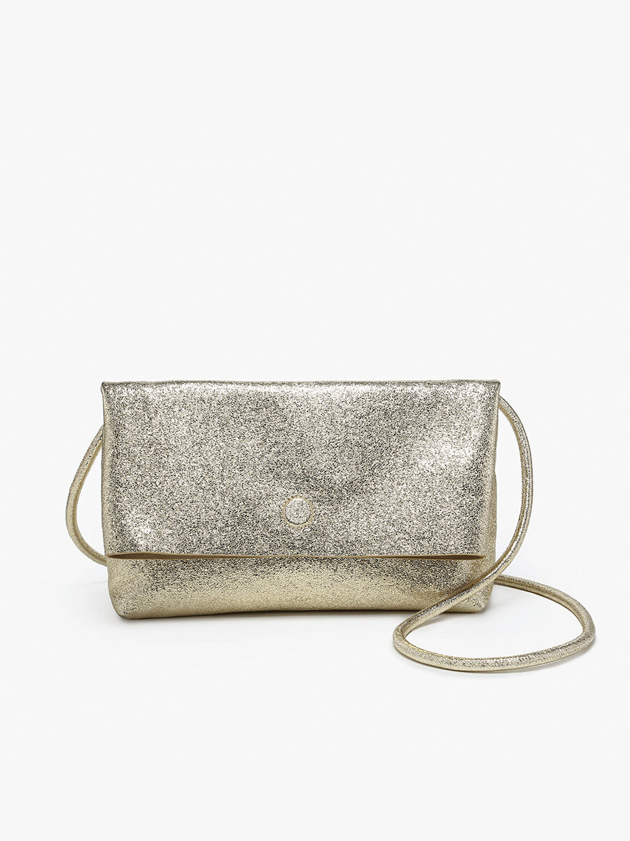 Lana Glitter Crossbody Gold - Jen & Co. vegan handbag