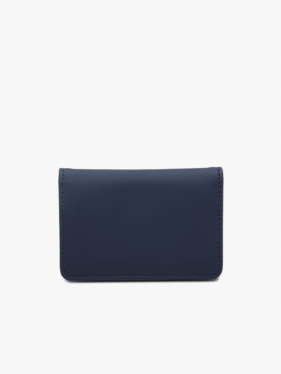 Evie Vegan Bifold Wallet Navy - Jen & Co. vegan handbag