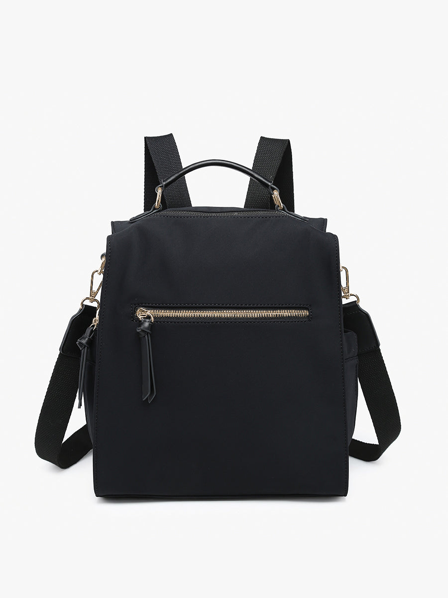 Laura Nylon Backpack Black - Jen & Co. vegan handbag