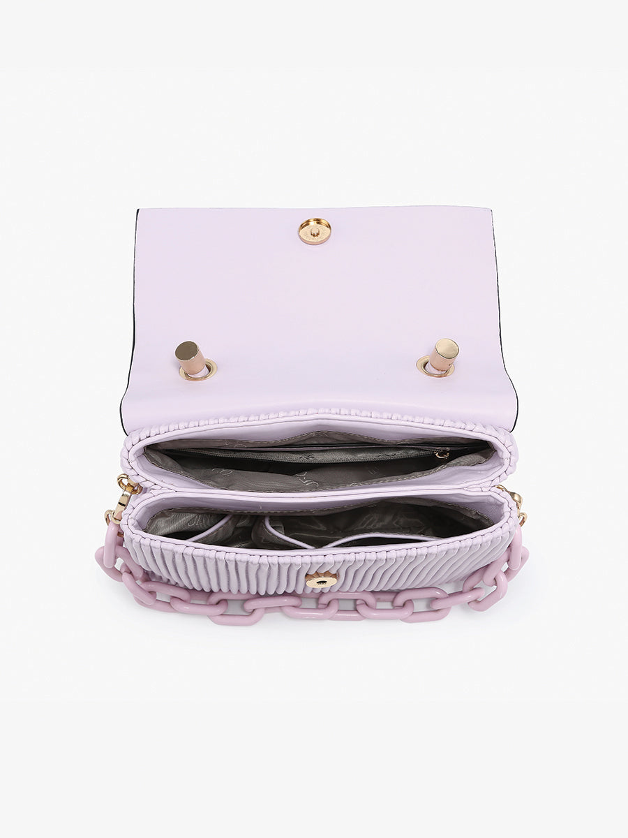 Anne Vegan Pleated Crossbody - Jen & Co. vegan handbag