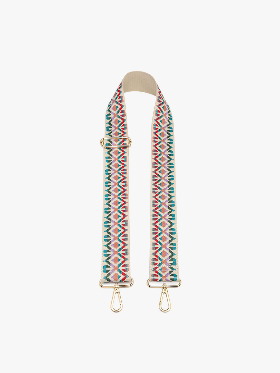 Bohemian Guitar Strap Multi-1 - Jen & Co. vegan handbag