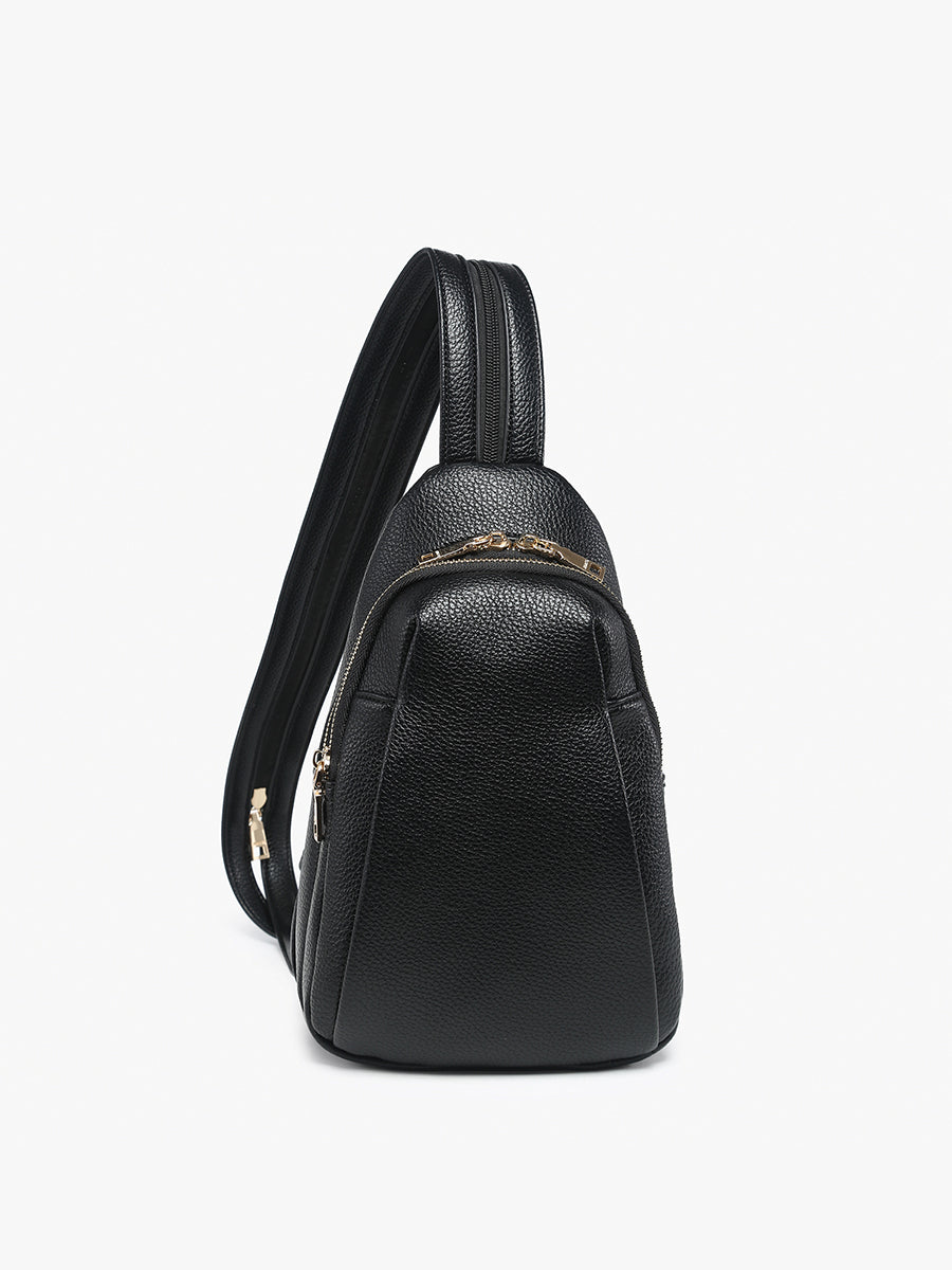 Ari Vegan Convertible Sling Bag Black - Jen & Co. vegan handbag