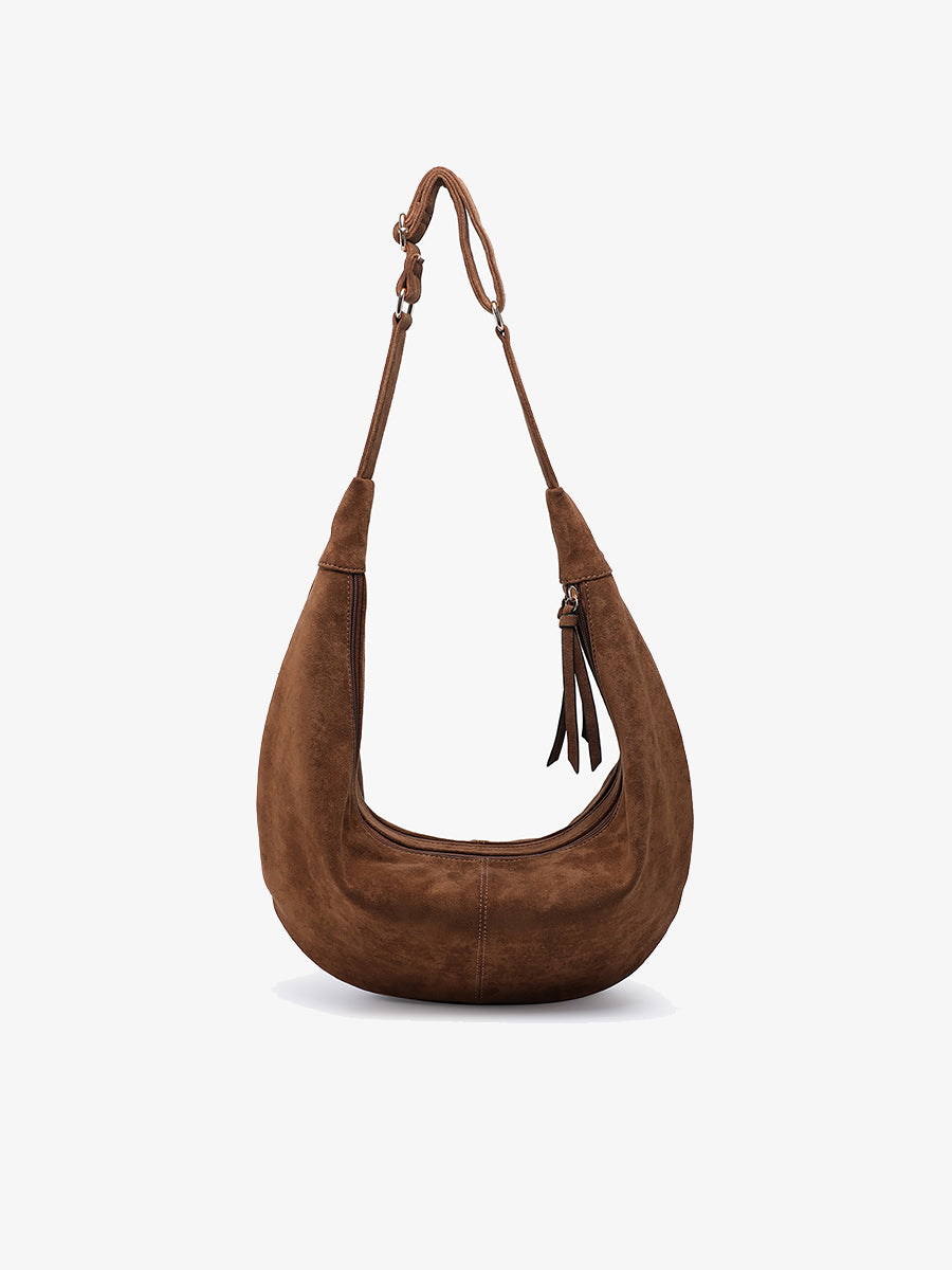 Andi Vegan Suede Sling Bag - Jen & Co. vegan handbag
