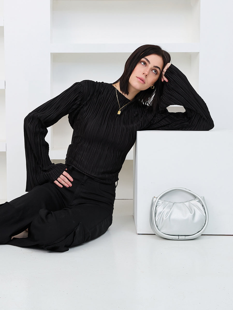 Audrey Vegan Mini Round Satchel - Jen & Co. vegan handbag