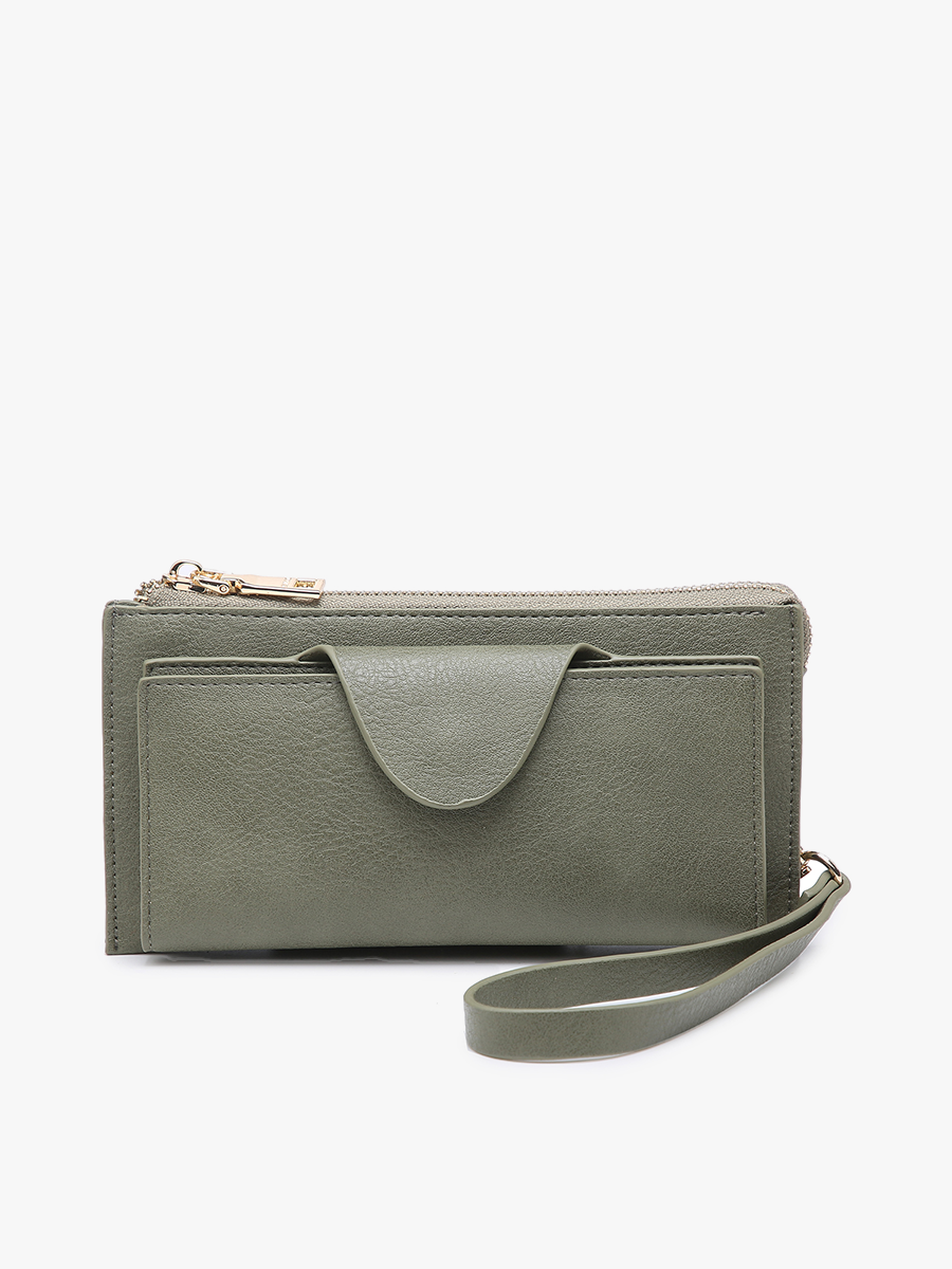 Kyla Vegan RFID Wallet Olive - Jen & Co. vegan handbag