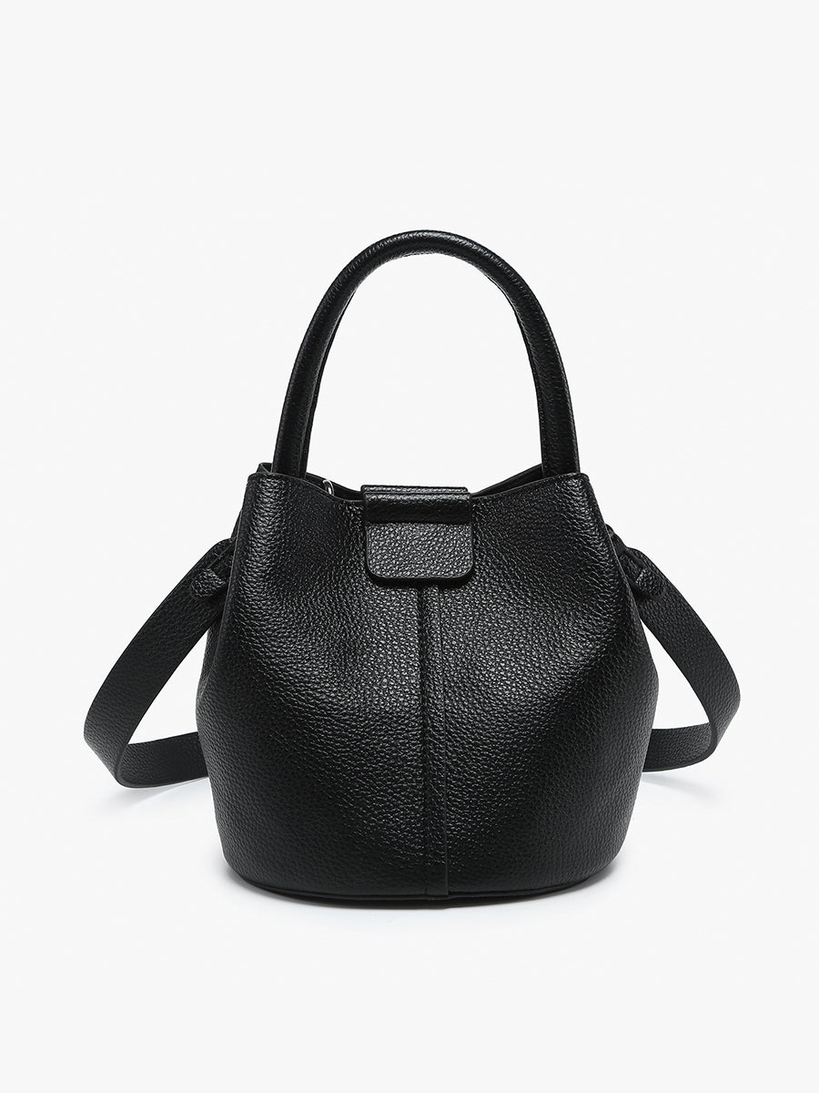 Farrah Vegan Bucket Bag Black - Jen & Co. vegan handbag