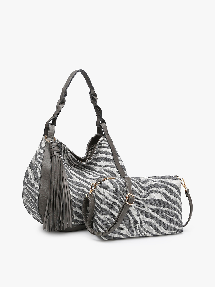Nori Vegan Zebra Hobo
