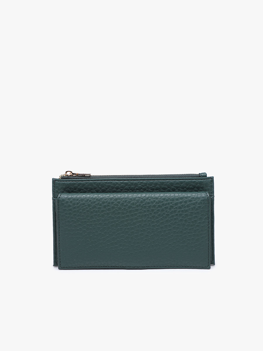 Teagan Vegan Wallet Dark Forest Green - Jen & Co. vegan handbag