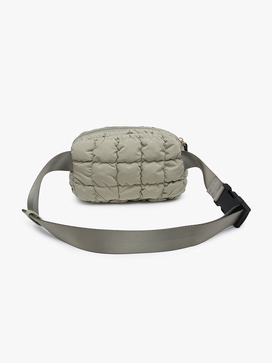 Chrissy Quilted Nylon Belt Bag - Jen & Co. vegan handbag