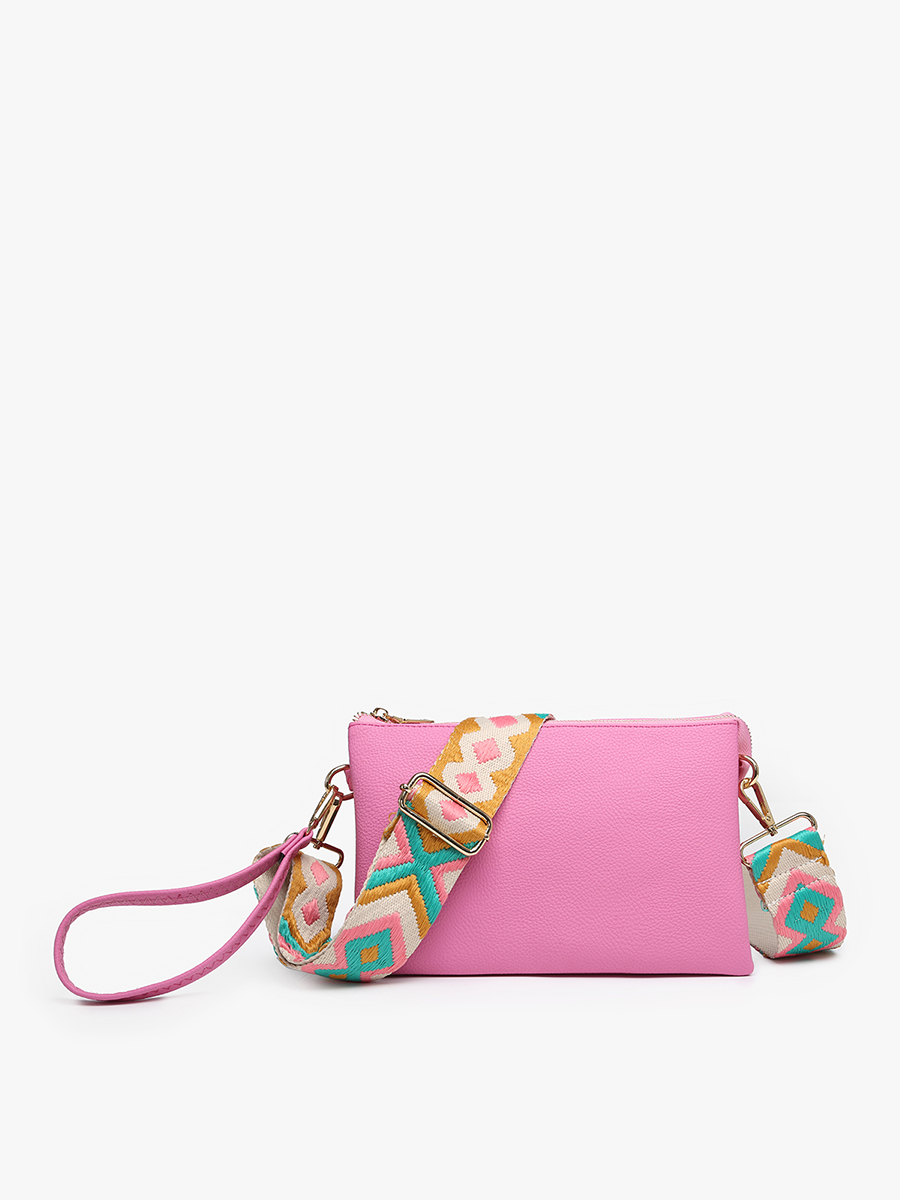 Izzy Vegan Crossbody Bubblegum - Jen & Co. vegan handbag