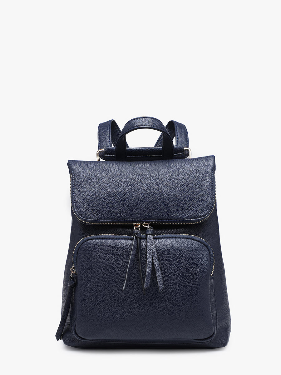 Everlee Vegan Backpack Navy - Jen & Co. vegan handbag