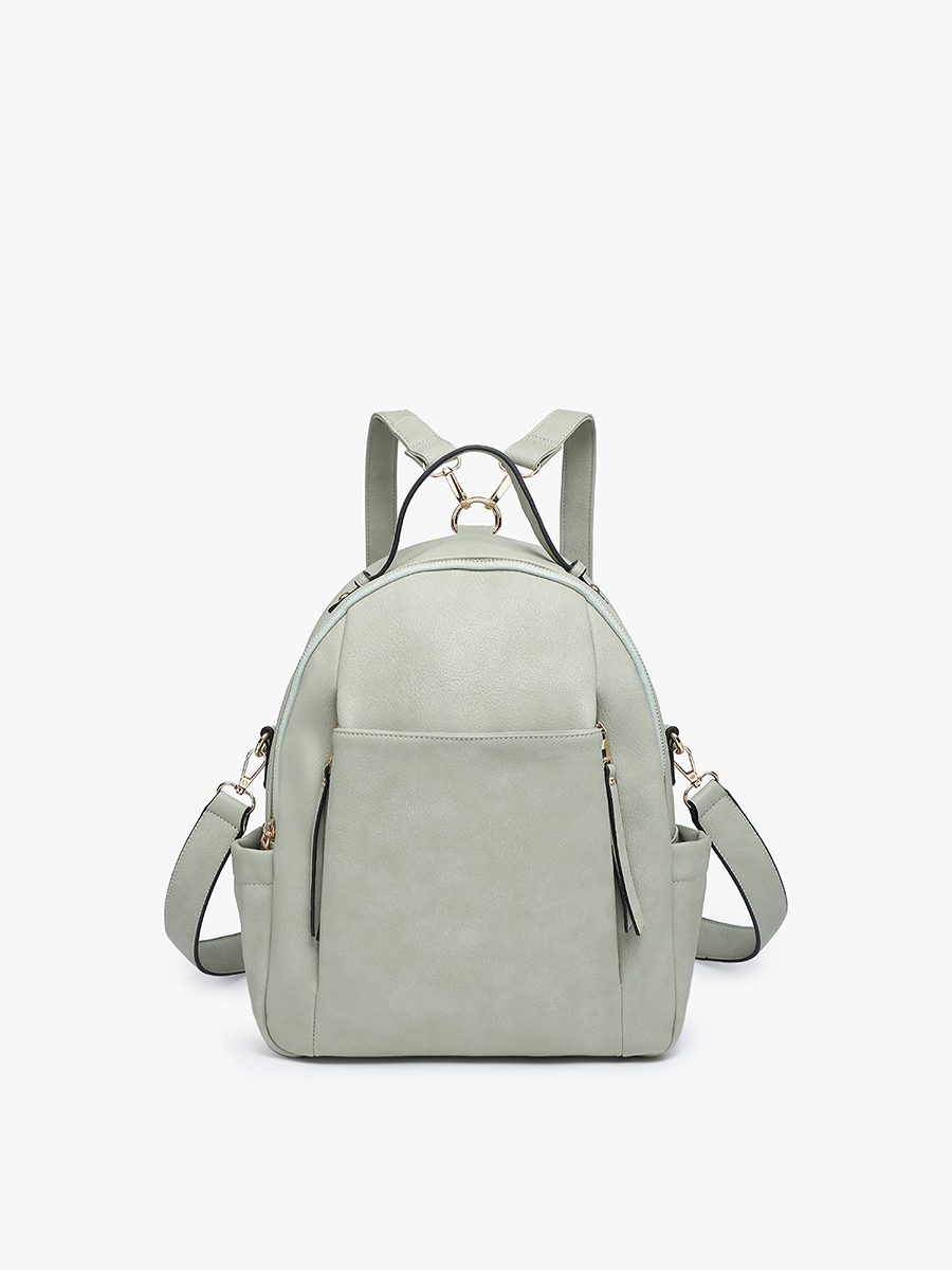 Lillia Vegan Convertible Backpack Lt. Sage - Jen & Co. vegan handbag