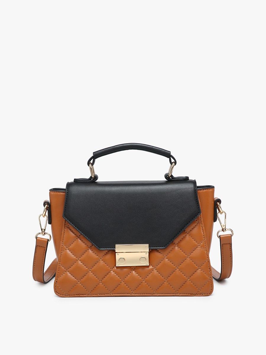 Lou Vegan Square Quilted Crossbody - Jen & Co. vegan handbag