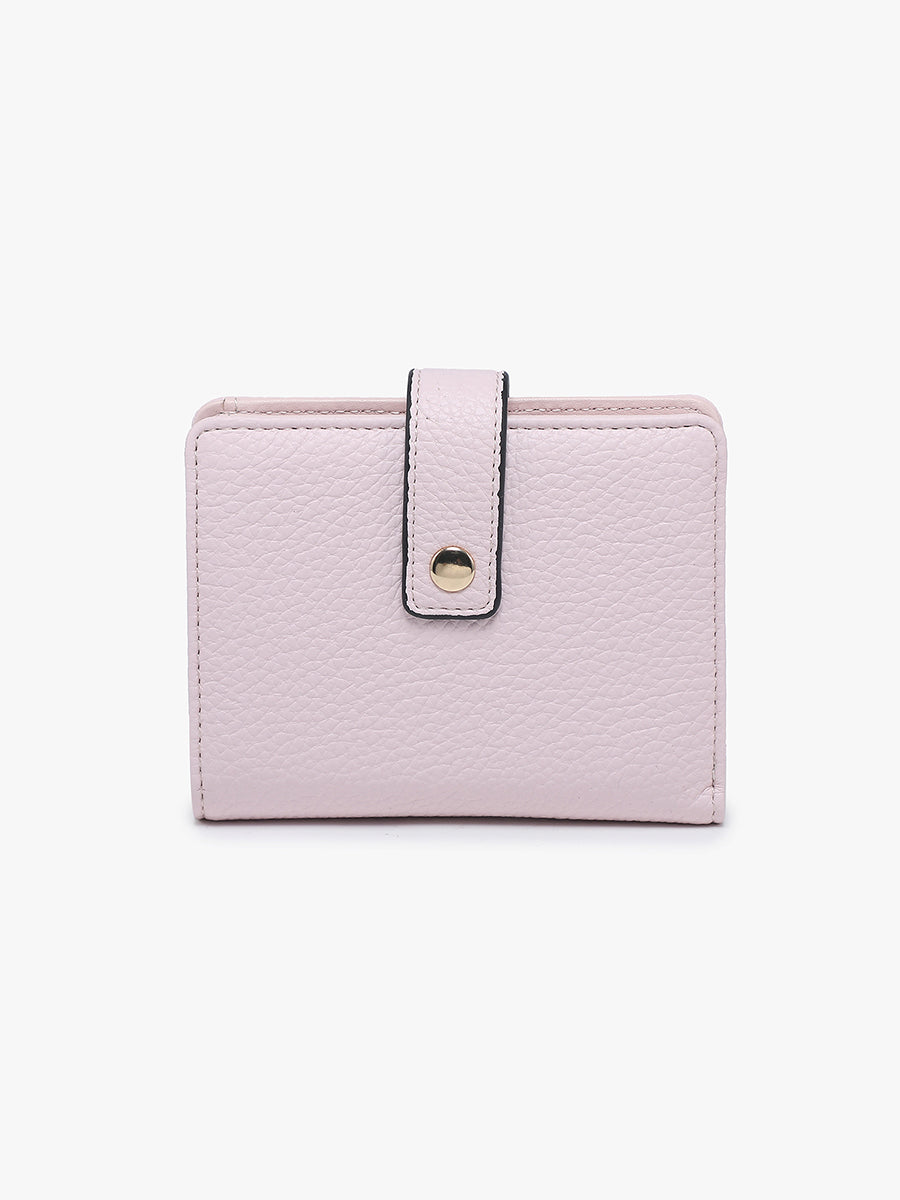 Camila Vegan RFID Bifold Wallet Pale Pink - Jen & Co. vegan handbag