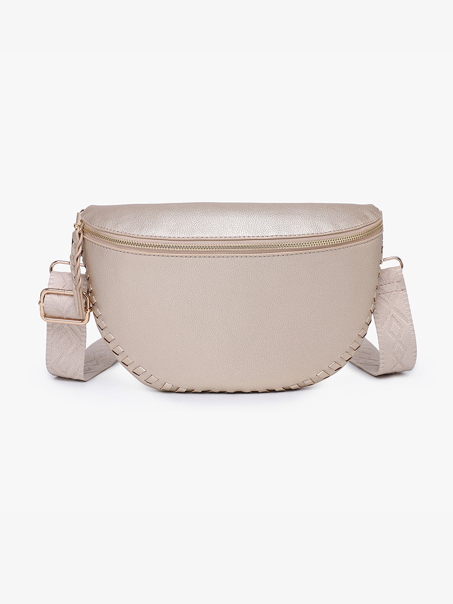 Janae Vegan Crossbody/Sling Bag Lt. Gold - Jen & Co. vegan handbag