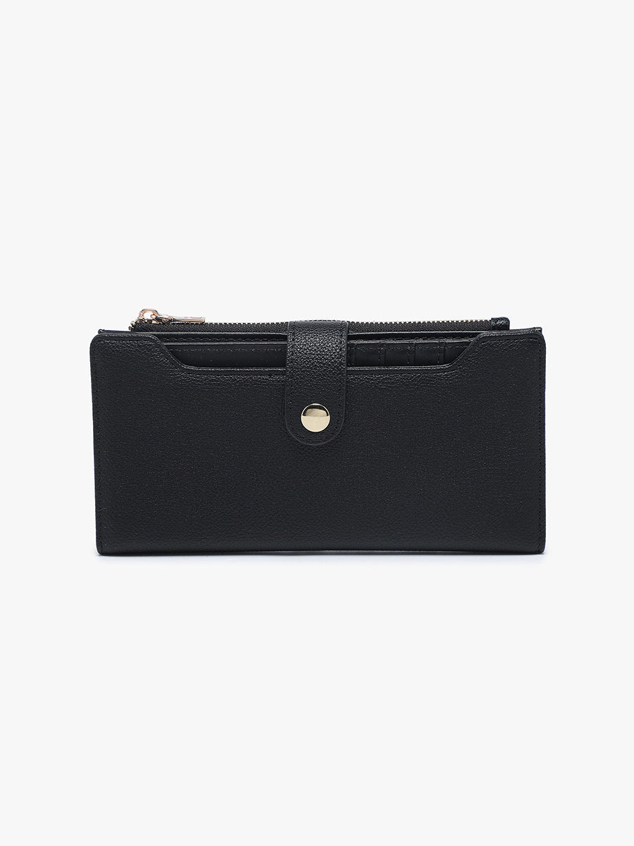 Violet Vegan RFID Fold-Out Wallet - Jen & Co. vegan handbag