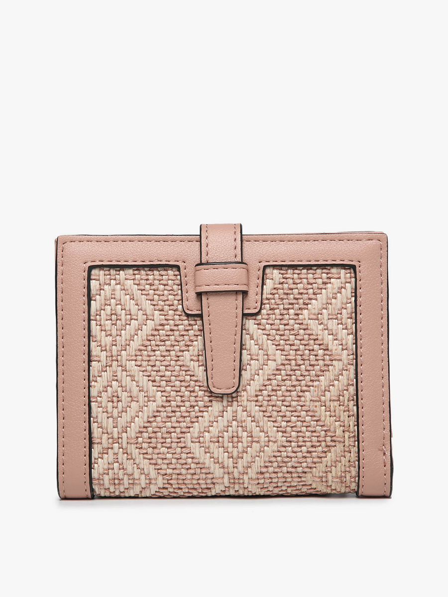 Bessie Vegan Wallet Diamond-Mauve - Jen & Co. vegan handbag