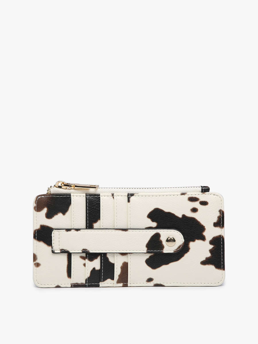 Saige Vegan Wallet Cow-Brown - Jen & Co. vegan handbag