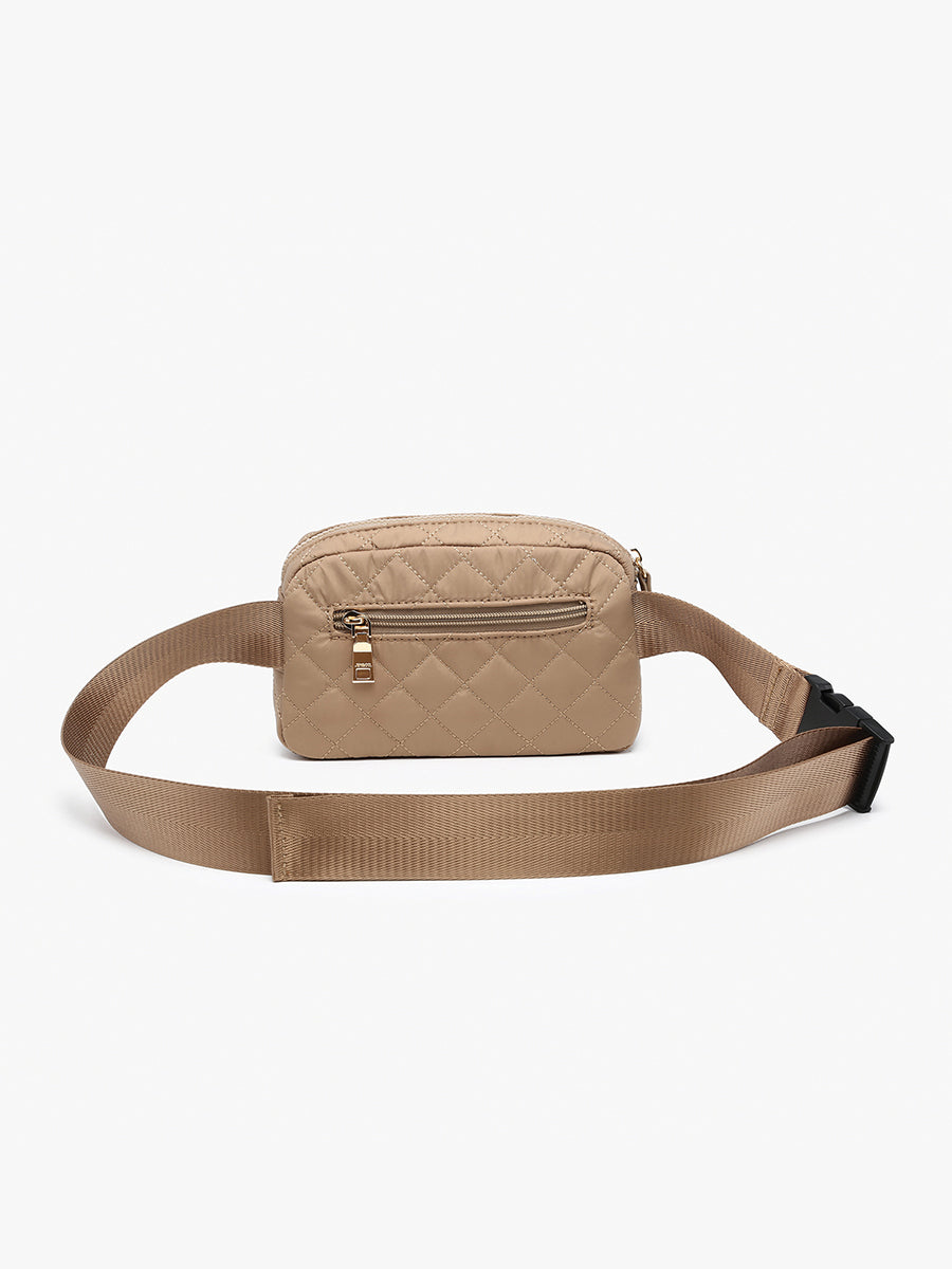 Caroline Quilted Belt Bag - Jen & Co. vegan handbag