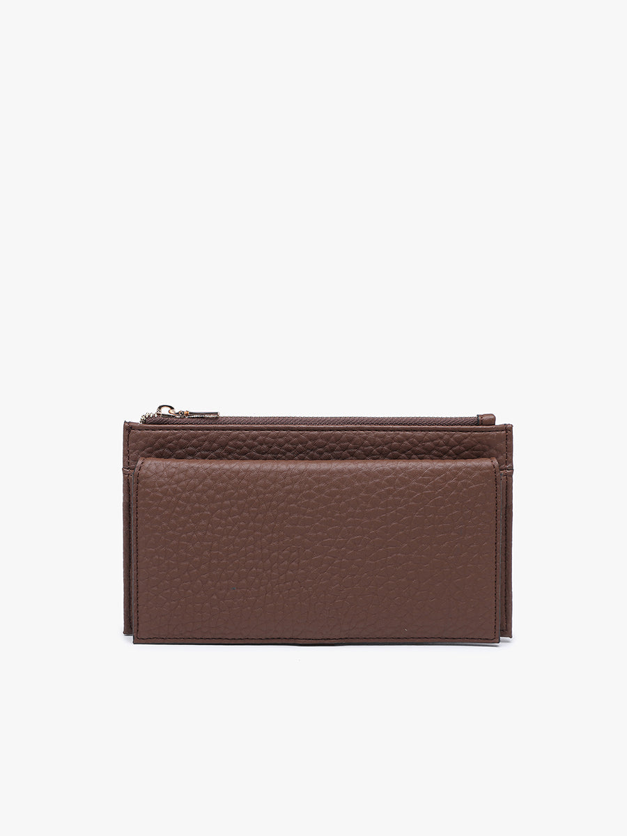 Teagan Vegan Wallet Chocolate - Jen & Co. vegan handbag