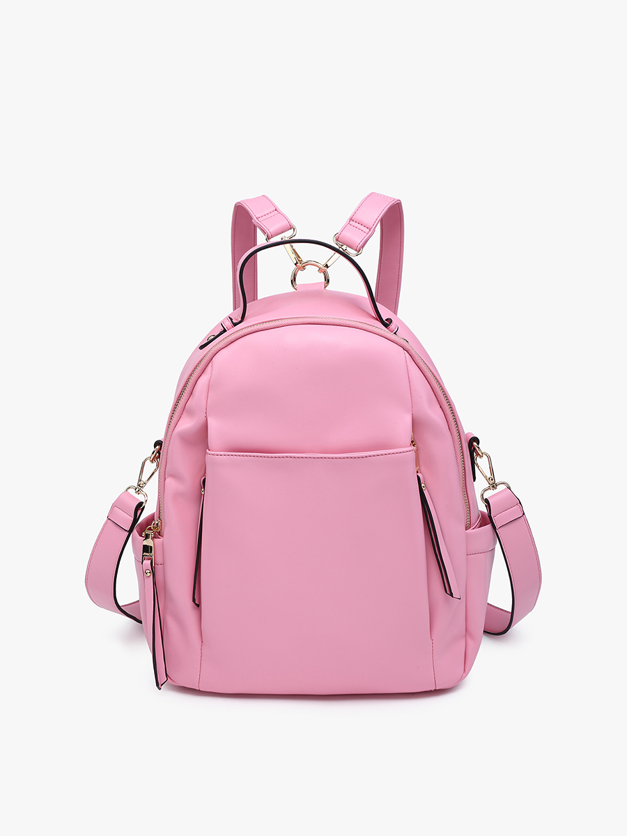 Lillia Vegan Convertible Backpack Bubblegum - Jen & Co. vegan handbag