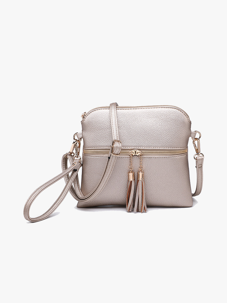 Tara Vegan Crossbody Lt. Gold - Jen & Co. vegan handbag