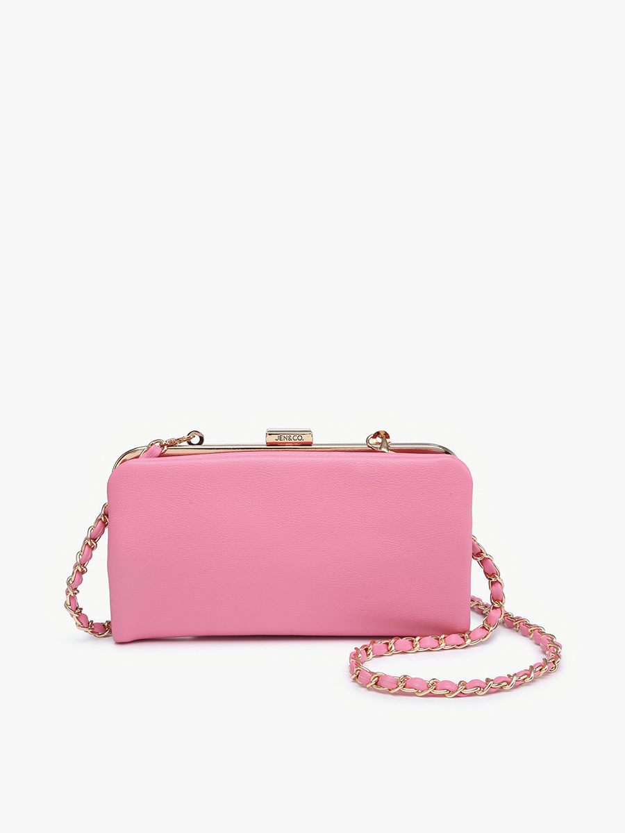 Sue Vegan Wallet Pouch Bubblegum - Jen & Co. vegan handbag