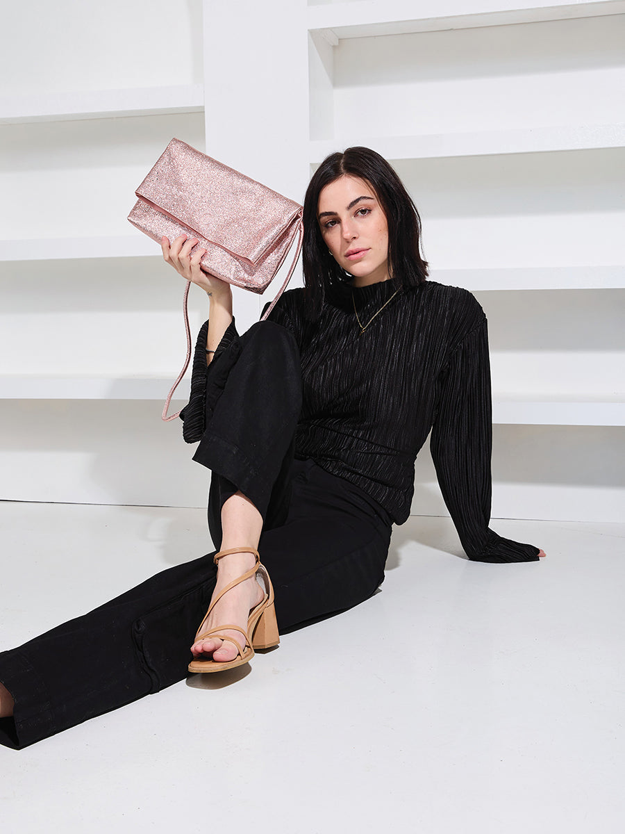 Lana Glitter Crossbody - Jen & Co. vegan handbag