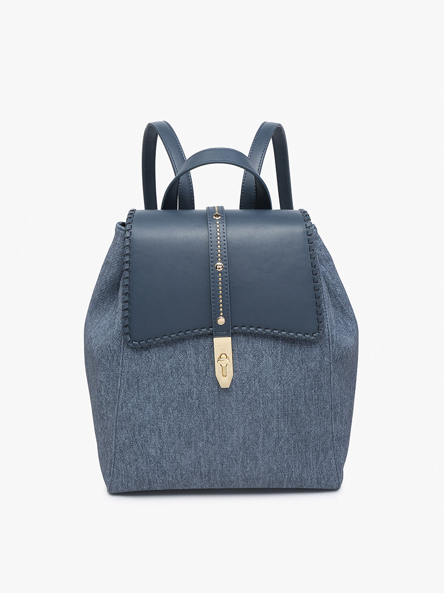 Olive Denim Backpack