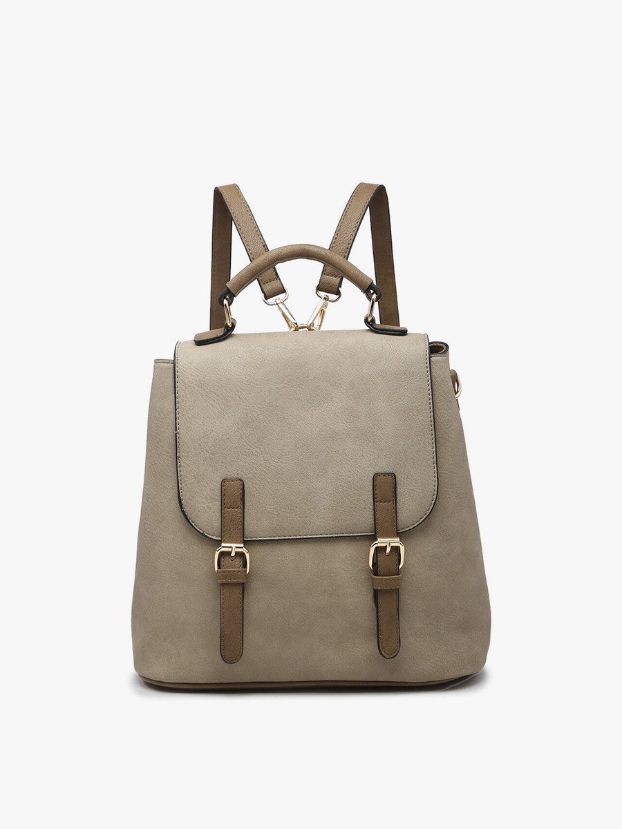 Brooks Vegan Backpack Lt. Khaki Khaki - Jen & Co. vegan handbag