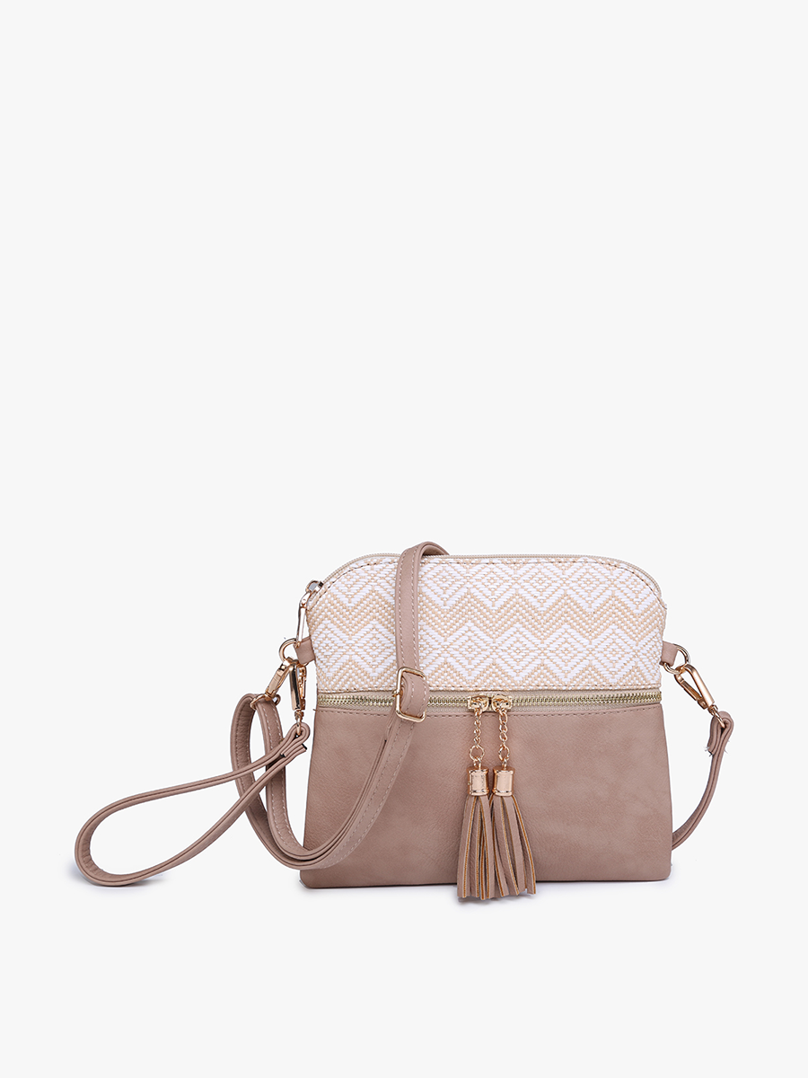 Tara Vegan Crossbody Diamond-Beige - Jen & Co. vegan handbag