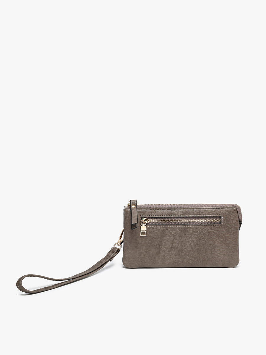Ariel Vegan Wallet Charcoal - Jen & Co. vegan handbag
