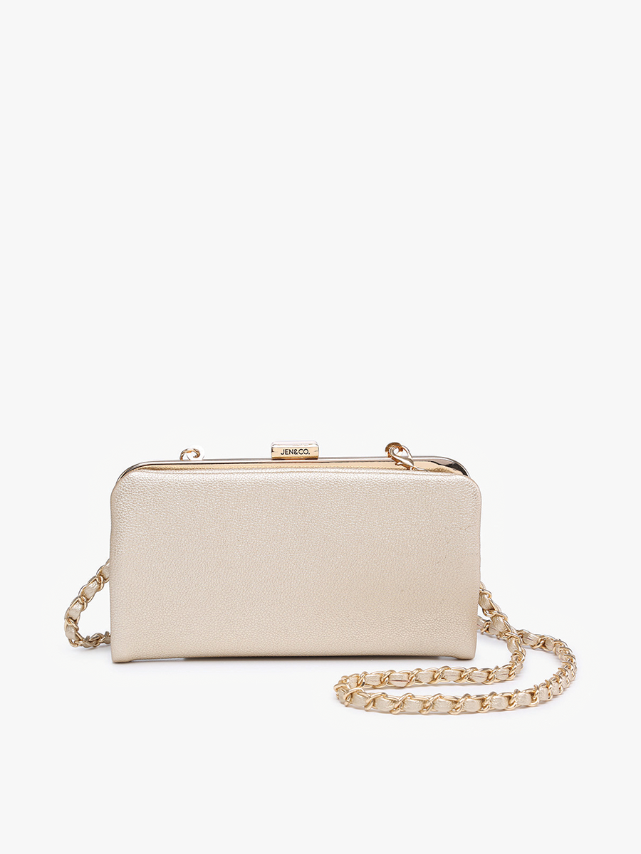 Sue Vegan Wallet Pouch Gold - Jen & Co. vegan handbag